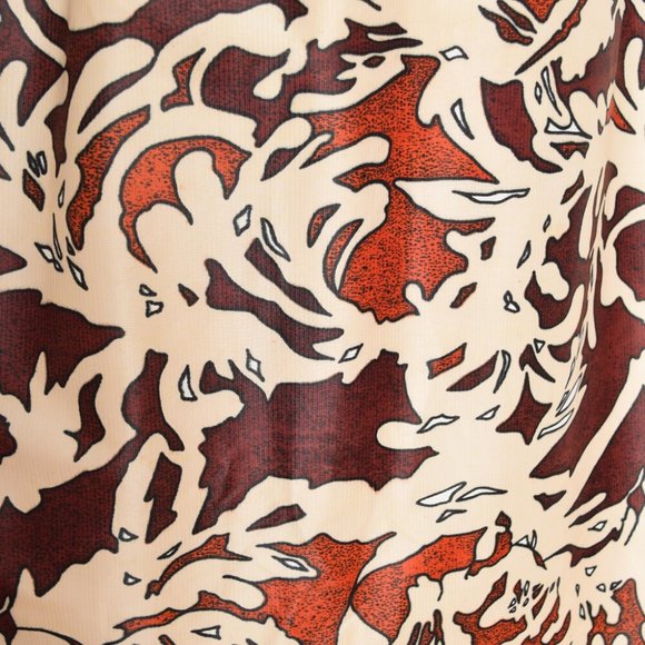 vintage 60s dress graphic print long hostess maxi gown empire waist XS African - Picture 8 of 8